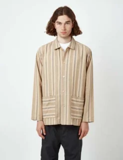 Snow PeakDobby Stripe Jacket - Brown