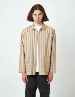 Snow PeakDobby Stripe Jacket - Brown -Norse Projects Sales Snow Peak Dobby Stripe Jacket Brown 20230519231709