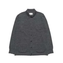 Far AfieldStation Cardigan - Melange Grey/Black
