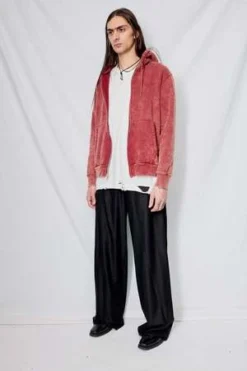 AssemblyStonewashed Cotton Zip Hoodie - Oxblood -Norse Projects Sales Stonewashed Oxblood Cotton Zip Hoodie 20231018232206 2