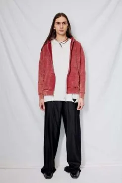 AssemblyStonewashed Cotton Zip Hoodie - Oxblood -Norse Projects Sales Stonewashed Oxblood Cotton Zip Hoodie 20231018232206