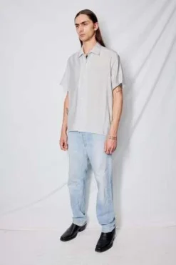 AssemblyStripe Rayon Camp Shirt - Gray -Norse Projects Sales Stripe Rayon Camp Shirt 20230517031251 2