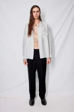 AssemblyStripe Rayon Crop Pocket Shirt - Gray 13 AssemblyStripe Rayon Crop Pocket Shirt - Gray -Norse Projects Sales Stripe Rayon Crop Pocket Shirt 20230517031256