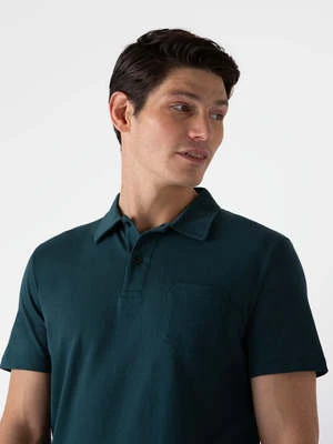 SunspelRiviera Polo Shirt - Peacock 2 SunspelRiviera Polo Shirt - Peacock - Image 2