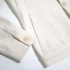 Rogue TerritoryShawl Collar Knit Denim Supply Jacket - Natural -Norse Projects Sales Supply Jacket Shawl Collar Natural Knit Denim 20230210060544 4