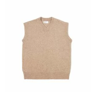 Universal WorksEco Wool Sweater Vest - Oatmeal 1 Universal WorksEco Wool Sweater Vest - Oatmeal