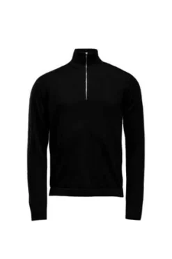 Norse ProjectsTech Merino Half Zip - Black