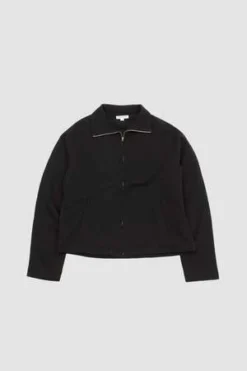 Lady White Co.Textured Track Jacket - Black