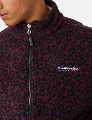 ThisIsNeverThatThisisneverthat INTL. Fleece Jacket - Leopard Blue 4 ThisIsNeverThatThisisneverthat INTL. Fleece Jacket - Leopard Blue - Image 4
