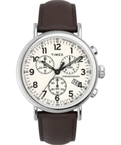 TimexStandard Chronograph 41mm Leather Strap Watch 8 TimexStandard Chronograph 41mm Leather Strap Watch -Norse Projects Sales Timex Standard Chronograph 41mm Leather Strap Watch Silver Tone Brown Cream 20230729212646