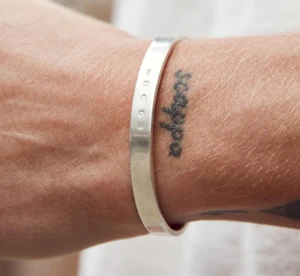 SERGE DENIMESTraditional Hallmark Bangle - Silver 2 SERGE DENIMESTraditional Hallmark Bangle - Silver - Image 2