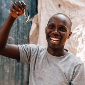 KiberaUnisex Kibera Halfmoon Split Bracelet - Natural 5 KiberaUnisex Kibera Halfmoon Split Bracelet - Natural - Image 5