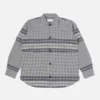 Universal WorksTravail Aussi Shirt - Ecru/Navy Checked Cotton