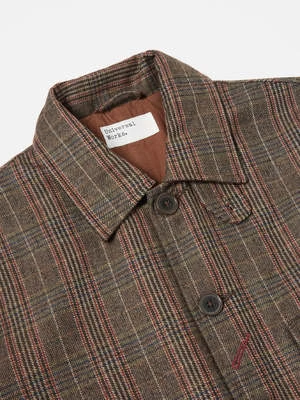 Universal WorksLong Bakers Jacket - Brown Tweed 4 Universal WorksLong Bakers Jacket - Brown Tweed - Image 4