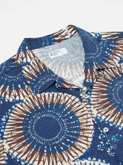 Universal WorksRoad Shirt - Navy Hokkoh Print -Norse Projects Sales Universal Works Road Shirt In Navy Hokkoh Print 20230223171308