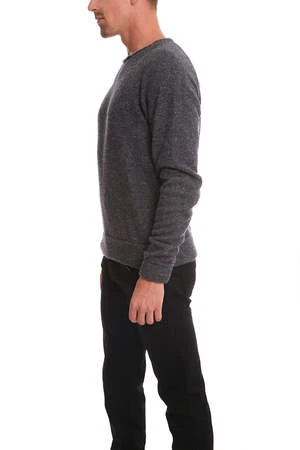 V :: ROOMLong Sleeve Fleece Crewneck - Navy 2 V :: ROOMLong Sleeve Fleece Crewneck - Navy - Image 2