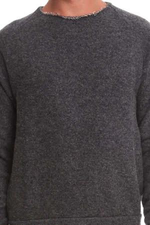 V :: ROOMLong Sleeve Fleece Crewneck - Navy 4 V :: ROOMLong Sleeve Fleece Crewneck - Navy - Image 4