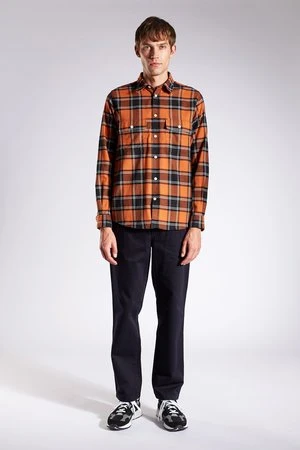 Norse ProjectsVillads Brushed Flannel Check Shirt - Cochineal Read 2 Norse ProjectsVillads Brushed Flannel Check Shirt - Cochineal Read - Image 2