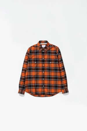 Norse ProjectsVillads Brushed Flannel Check Shirt - Cochineal Read 1 Norse ProjectsVillads Brushed Flannel Check Shirt - Cochineal Read