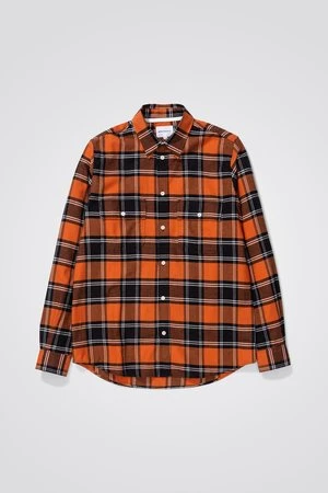 Norse ProjectsVillads Brushed Flannel Check Shirt - Cochineal Read 3 Norse ProjectsVillads Brushed Flannel Check Shirt - Cochineal Read - Image 3