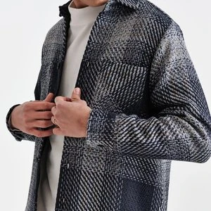 Wax LondonWhiting Overshirt Ombre Giant Windowpane - Navy/Khaki 1 Wax LondonWhiting Overshirt Ombre Giant Windowpane - Navy/Khaki