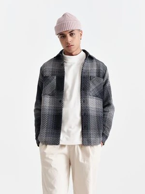 Wax LondonWhiting Overshirt Ombre Giant Windowpane - Navy/Khaki 3 Wax LondonWhiting Overshirt Ombre Giant Windowpane - Navy/Khaki - Image 3