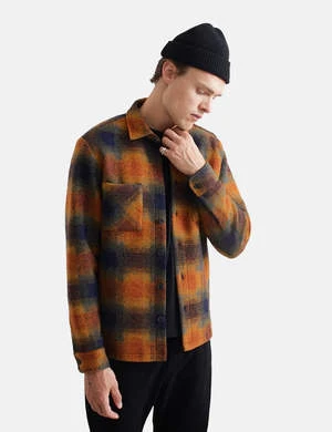 Wax LondonWhiting Overshirt Pine - Orange 1 Wax LondonWhiting Overshirt Pine - Orange