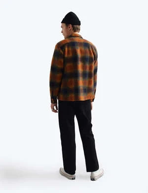 Wax LondonWhiting Overshirt Pine - Orange 3 Wax LondonWhiting Overshirt Pine - Orange - Image 3