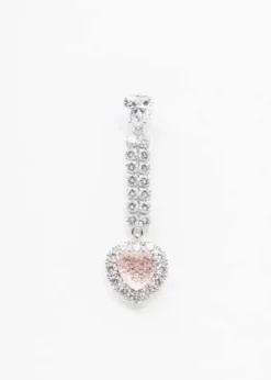 DEPARTMENTWhite Rhinestone And Pink Heart Long Earring - Multi -Norse Projects Sales White Rhinestone And Pink Heart Long Earring Single 20230218143736 1