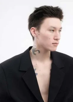 DEPARTMENTWhite Rhinestone And Pink Heart Long Earring - Multi