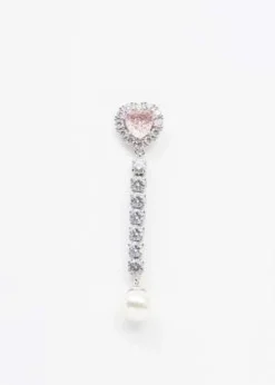DEPARTMENTWhite Rhinestone And Pink Heart & Pearl Long Earring - Multi -Norse Projects Sales White Rhinestone And Pink Heart Pearl Long Earring Single 20230218143733 2
