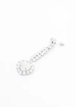 DEPARTMENTDEPARTMENTWhite Rhinestone And White Heart Long Earring - Multi -Norse Projects Sales White Rhinestone And White Heart Long Earring Single 20230218143748 3