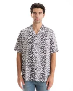 KsubiWhitenoise Leopard Shirt - Black