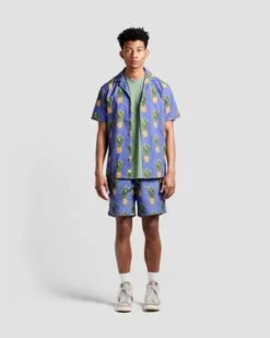 Poplin & Co.Camp Shirt - Wild Pineapple Print