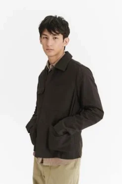 Delikatessen Workwear Jacket In The Finest Italian Mix Of Wool And Cotton - Brown -Norse Projects Sales Workwear Jacket in the Finest Brown Italian Mix of Wool and Cotton 20231013180946