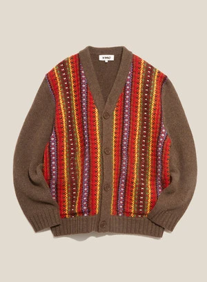 YMCCottage Wool Stripe Cardigan - Multi 2 YMCCottage Wool Stripe Cardigan - Multi - Image 2