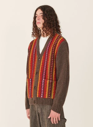 YMCCottage Wool Stripe Cardigan - Multi 3 YMCCottage Wool Stripe Cardigan - Multi - Image 3