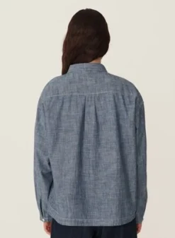 YMCEarth Marianne Organic Chambray Cotton Shirt - Indigo Light -Norse Projects Sales YMC Earth Marianne Organic Chambray Cotton Shirt Indigo Light 20230901140136