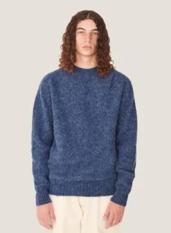 YMCSuedehead Crew Neck Jumper - Blue