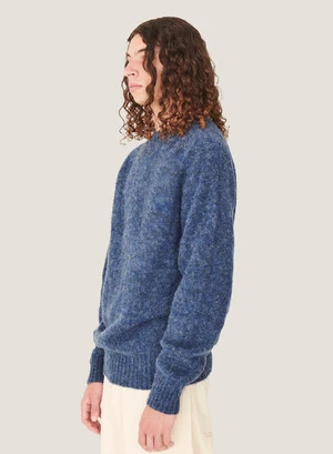 YMCSuedehead Crew Neck Jumper - Blue 3 YMCSuedehead Crew Neck Jumper - Blue - Image 3