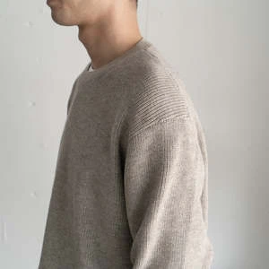 Still By HandYak Mix Cotton Sweater - Taupe 2 Still By HandYak Mix Cotton Sweater - Taupe - Image 2